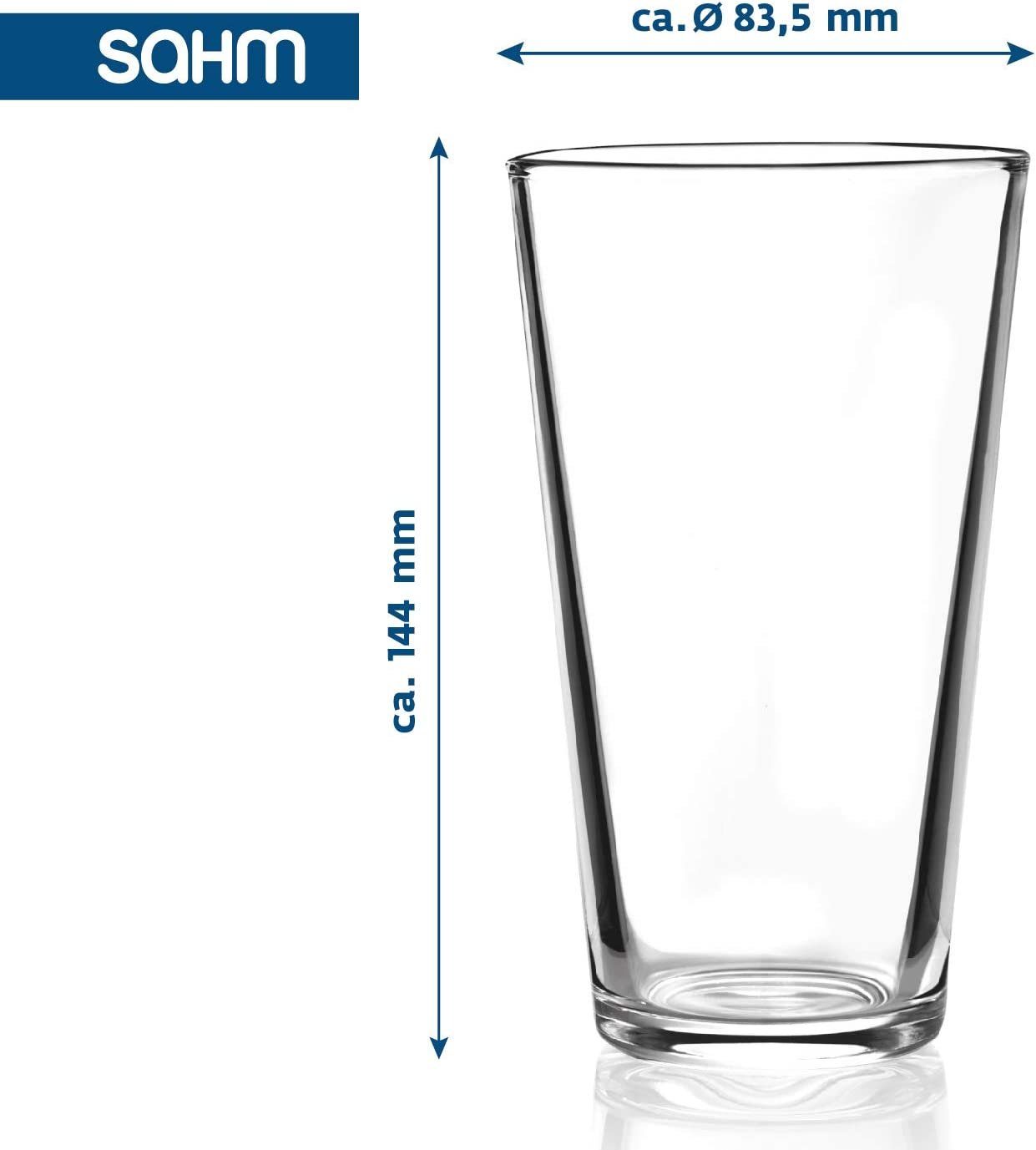 SAHM Latte-Macchiato-Glas Latte Macchiato Gläser Set 6 STK - Kaffee Latte Gläser