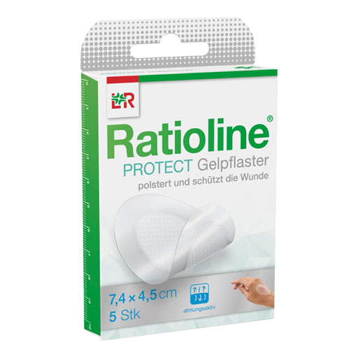 RATIOLINE protect Gelpflaster 4,5x7,4 cm  5 St  Pflaster