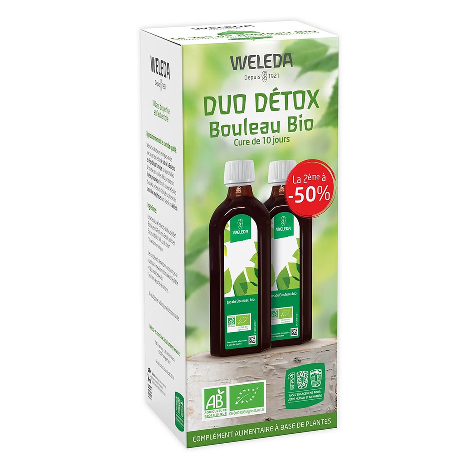 Weleda Jus de Bouleau Bio Duo Cure Détox 2 x 250 ml