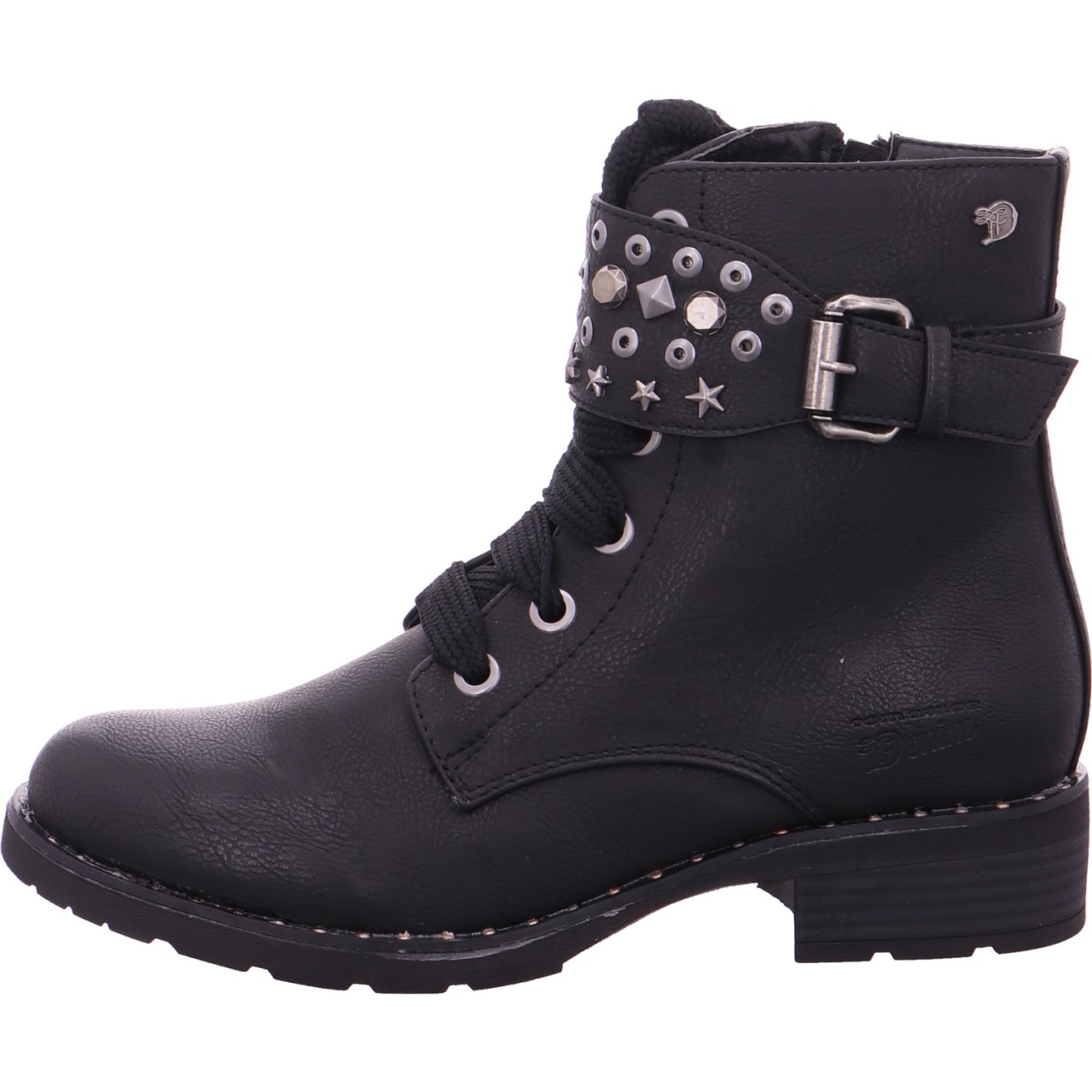 TOM TAILOR Schnür-Stiefeletten schwarz