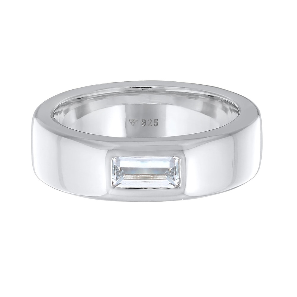 Elli PREMIUM Elli PREMIUM Bague Femmes Bande Élégant Simple avec Topaze en Argent Sterling 925 Bague