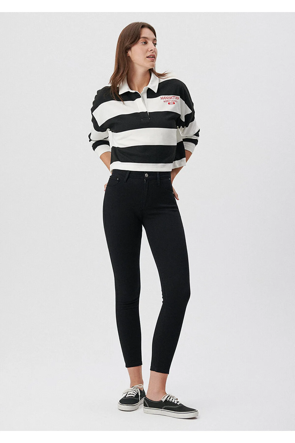 Mavi  Tess M Girly Jet Black Jeanshose 100328-35252
