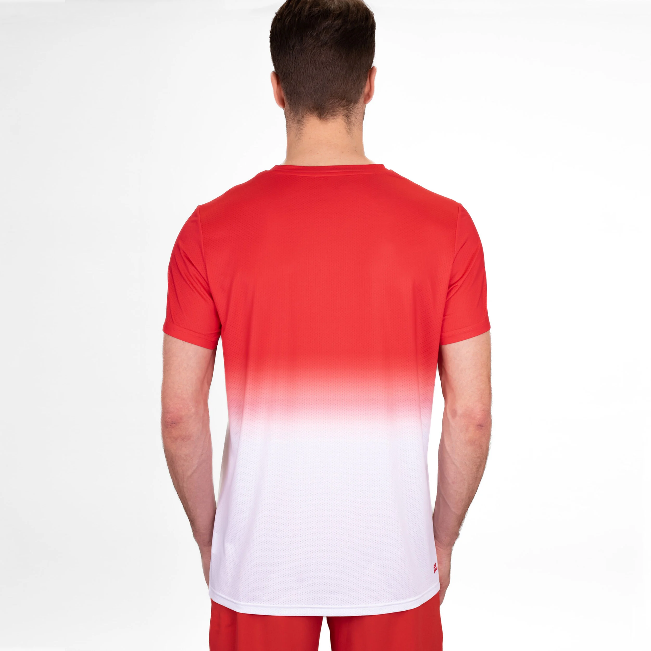 Crew Gradiant T-Shirt Herren - Rot, Weiß