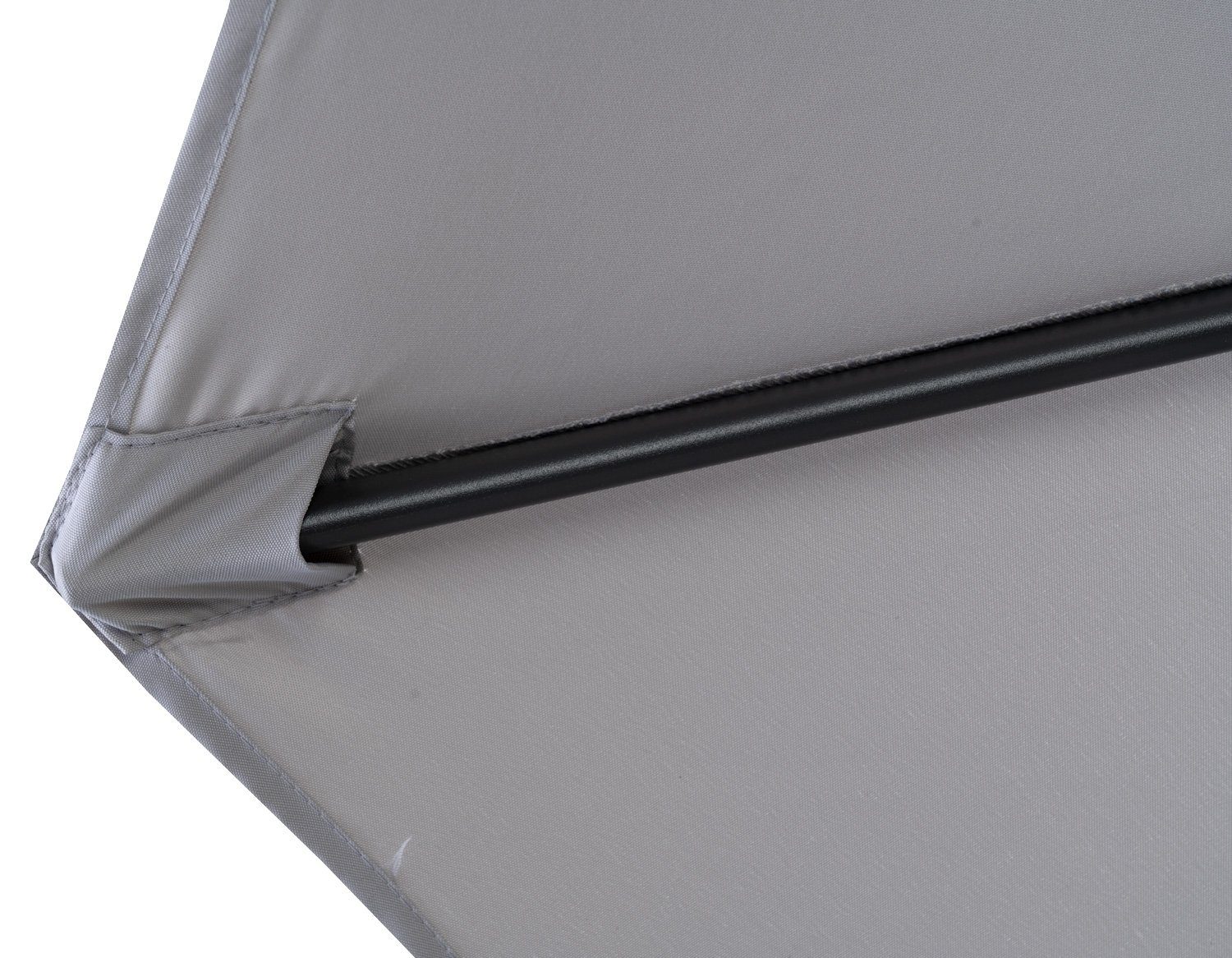 doppler® Sonnenschirm DERBY, Hellgrau, Ø 270 cm, Aluminium, Neigbar, Polyesterschirm, ohne Schirmständer