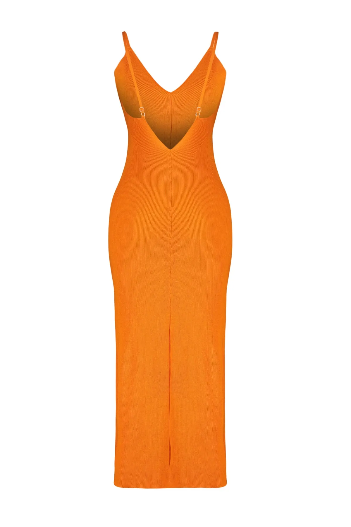 Trendyol Collection  Orangefarbenes Maxi-Strick-Basic-Kleid TWOSS20EL1574