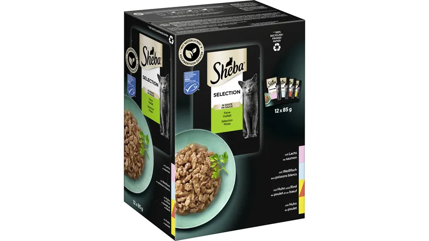 SHEBA® Selection in Sauce Feine Vielfalt Portionsbeutel 1020 g
