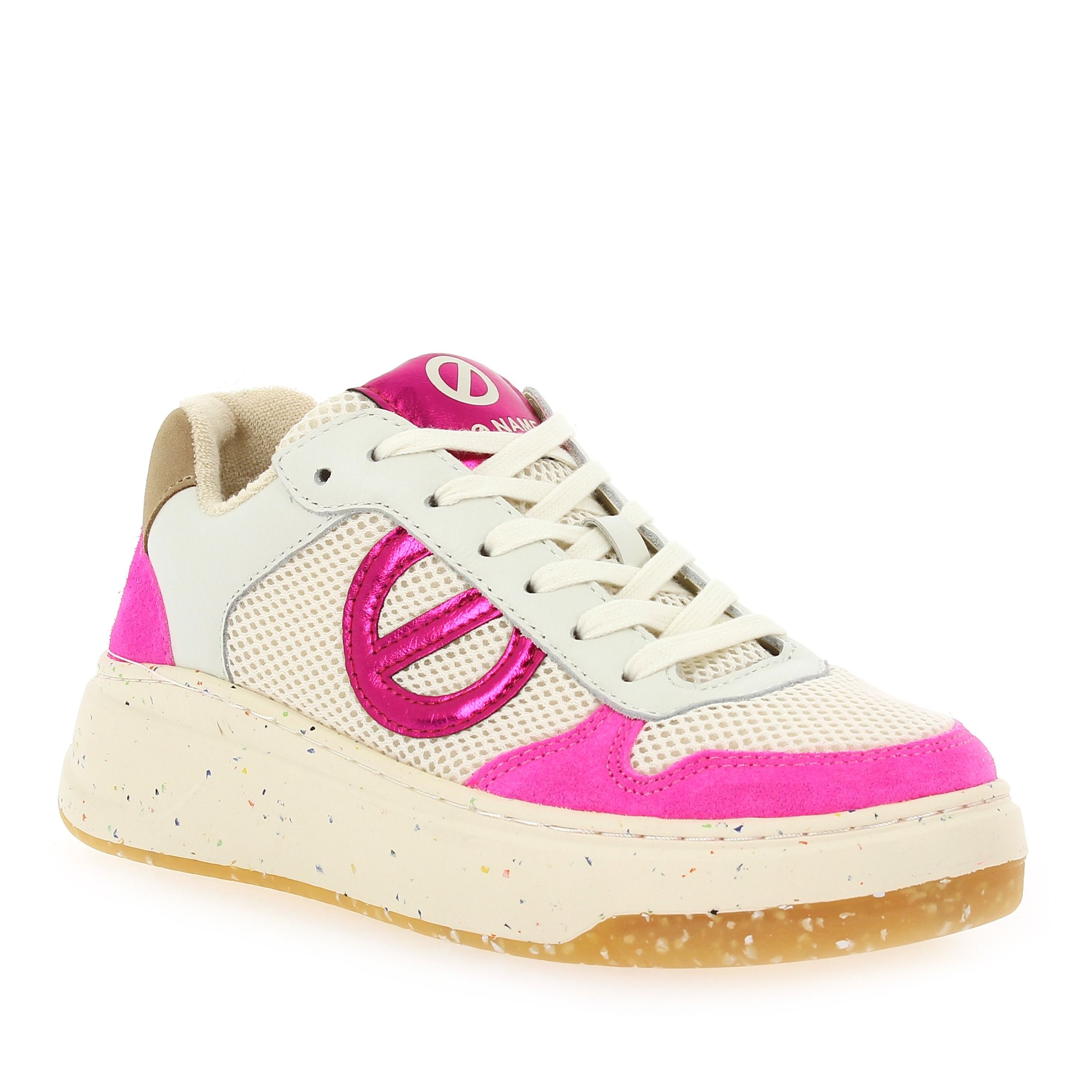 No Name  BRIDGET SNEAKER W - Blanc Fuschia