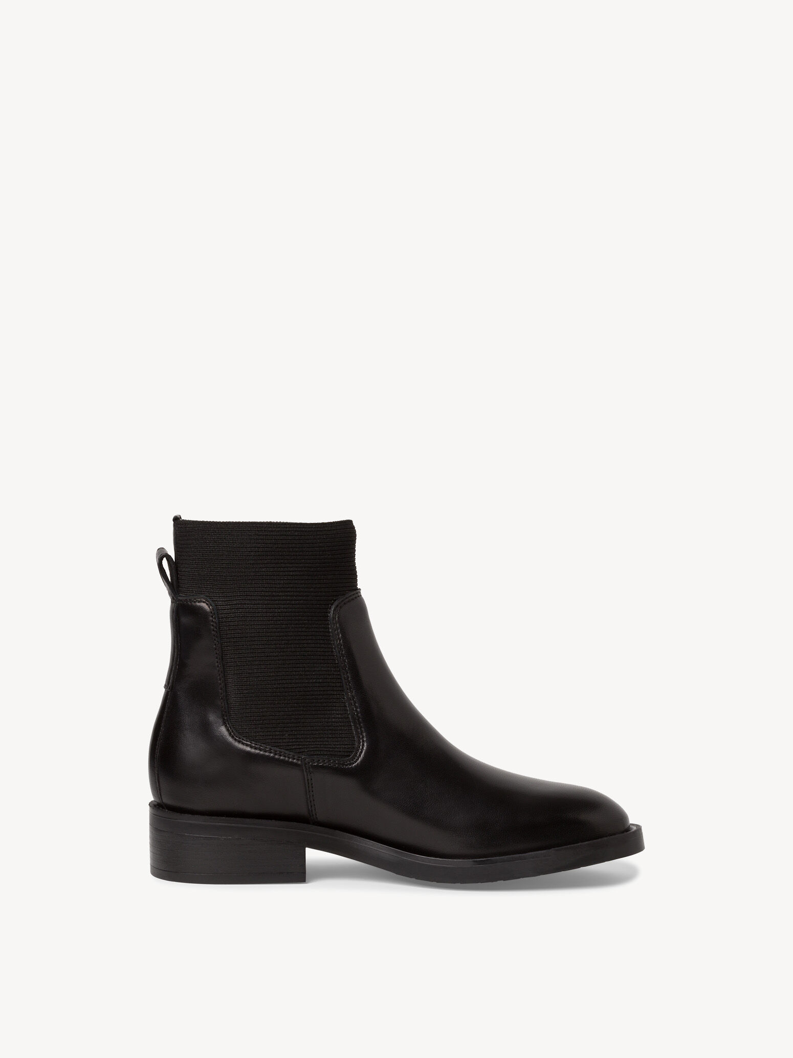 Bottine Chelsea en cuir - noir