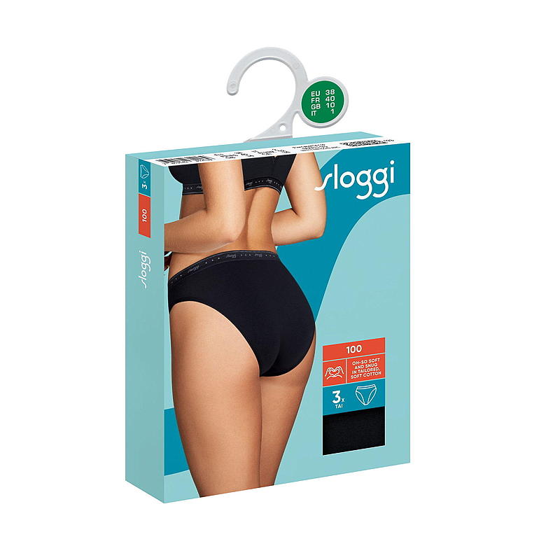 Sloggi Sloggi 3-pk str 46 sort, Tai