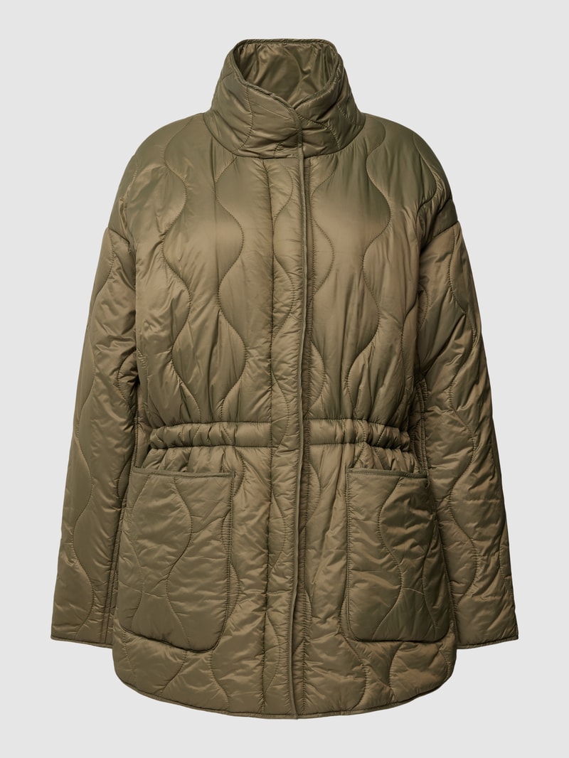 Steppjacke mit Eingrifftaschen in schilf