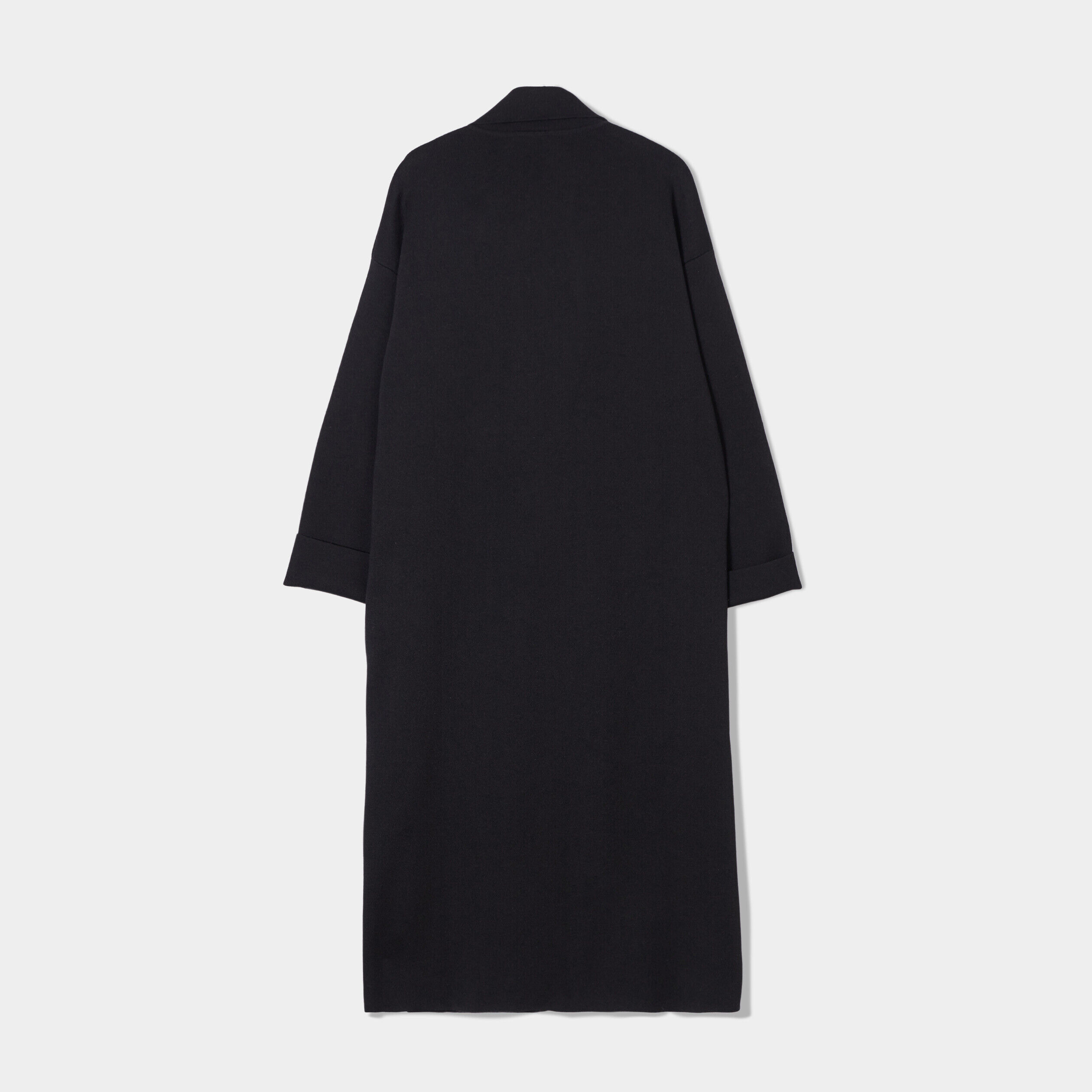 Manteau long droit noir femme | Cache Cache