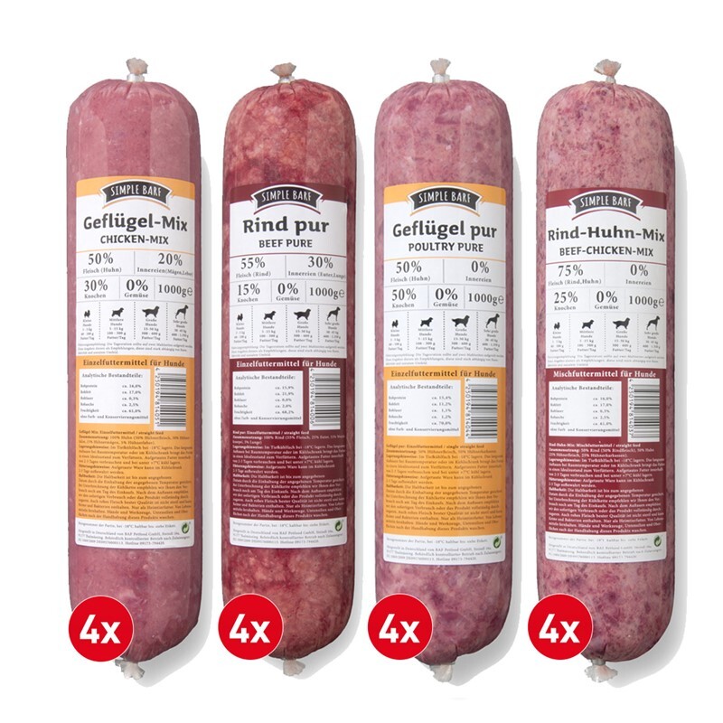 Simple BARF BARF/ Frostfutter Simple BARF Rind Huhn Paket 16x1000g