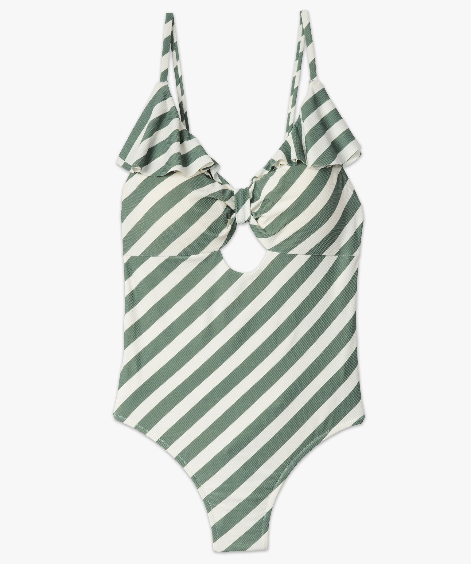 Maillot de bain femme une pièce à rayures imprime | GEMO