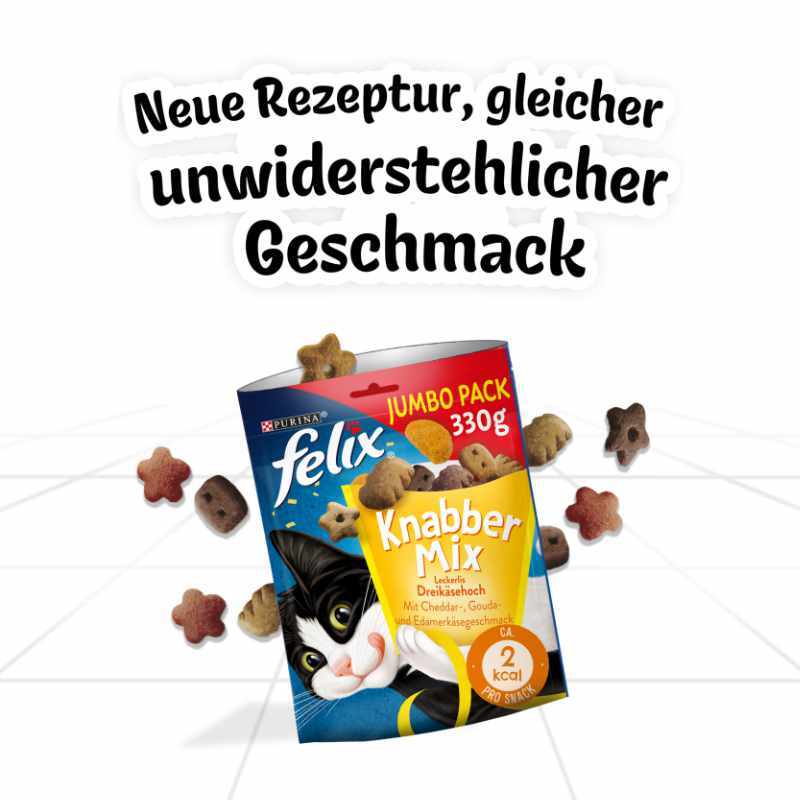 Felix Snacks Felix Knabbermix Jumbo Pack 330g Dreikäsehoch