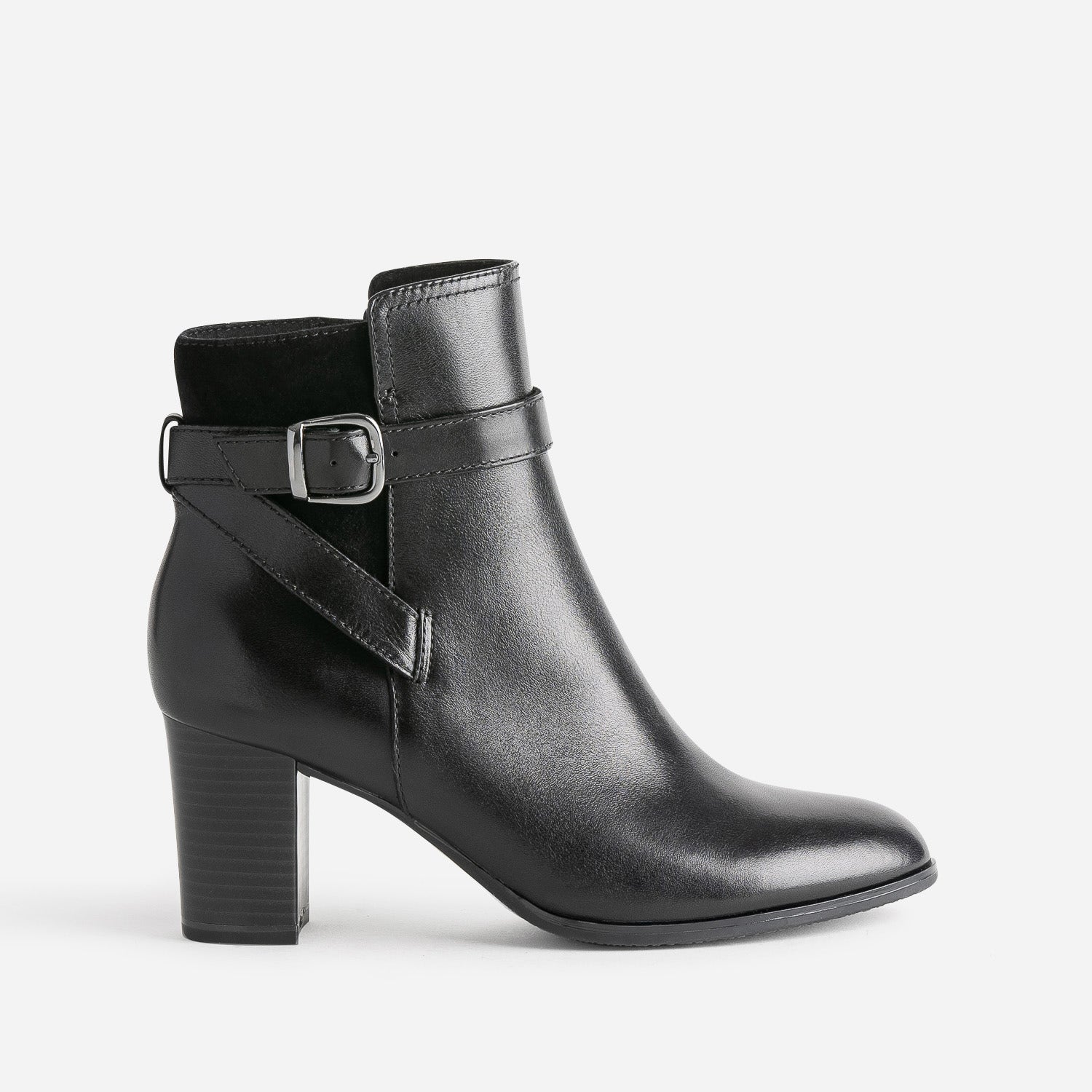 Boots CAPRICE noir en cuir et cuir velours