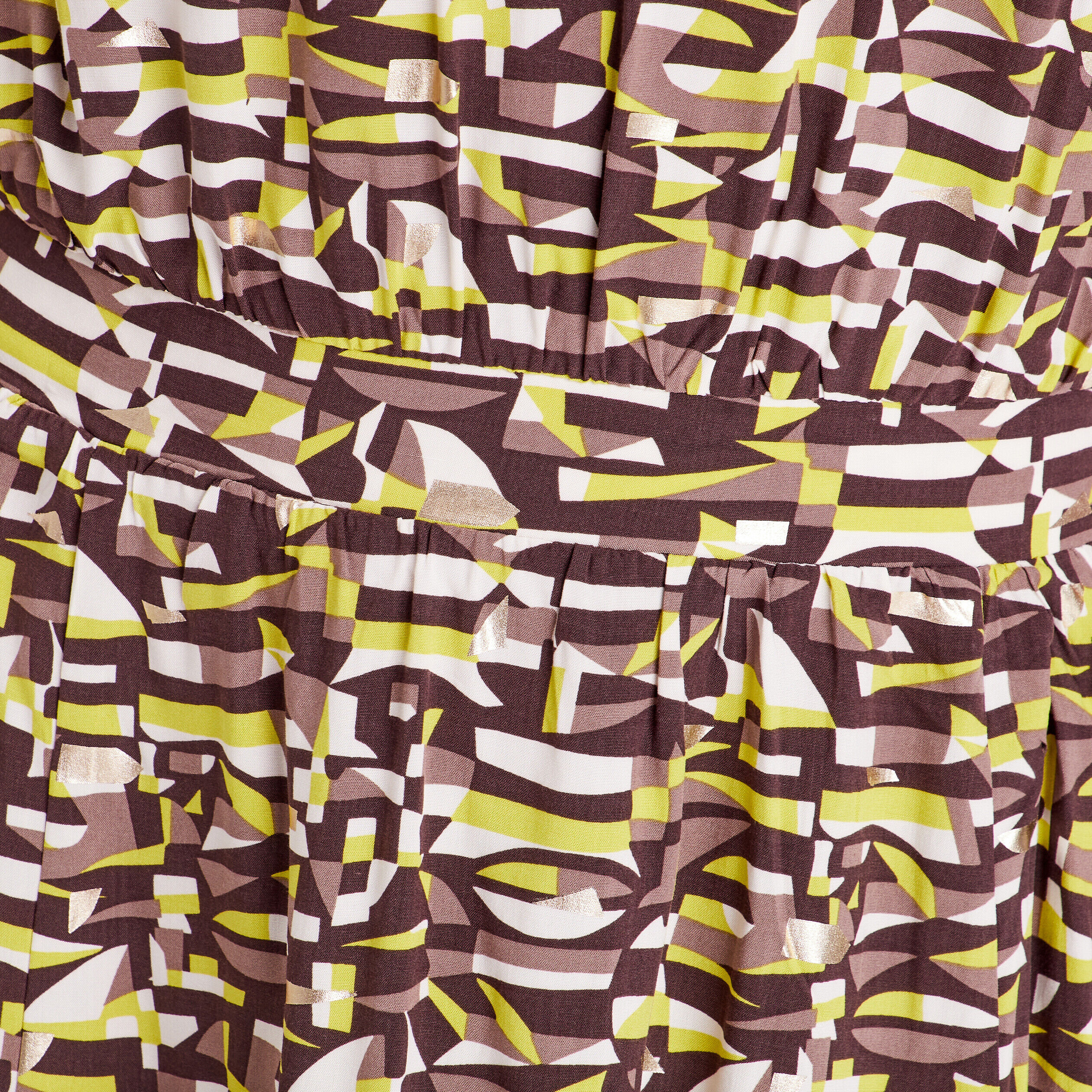 Robe longue évasée fendue marron femme | Cache Cache