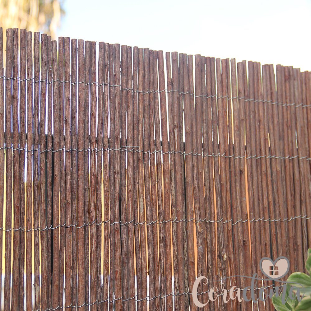 Coradoma Weidenzaun Weidenmatte Sichtschutz Zaun für Balkon, Terrasse, Garten, viele Größen, Höhe 100-175cm