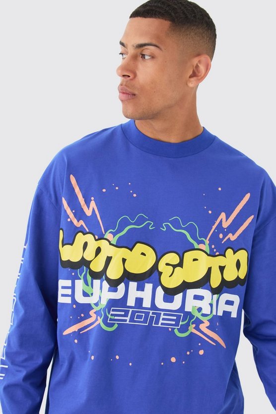 Langärmliges T-Shirt mit Euphoria-Print