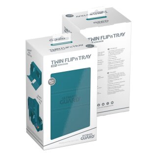 Ultimate Guard Twin Flip`n`Tray 200+ XenoSkin Monocolor - Petrolblau