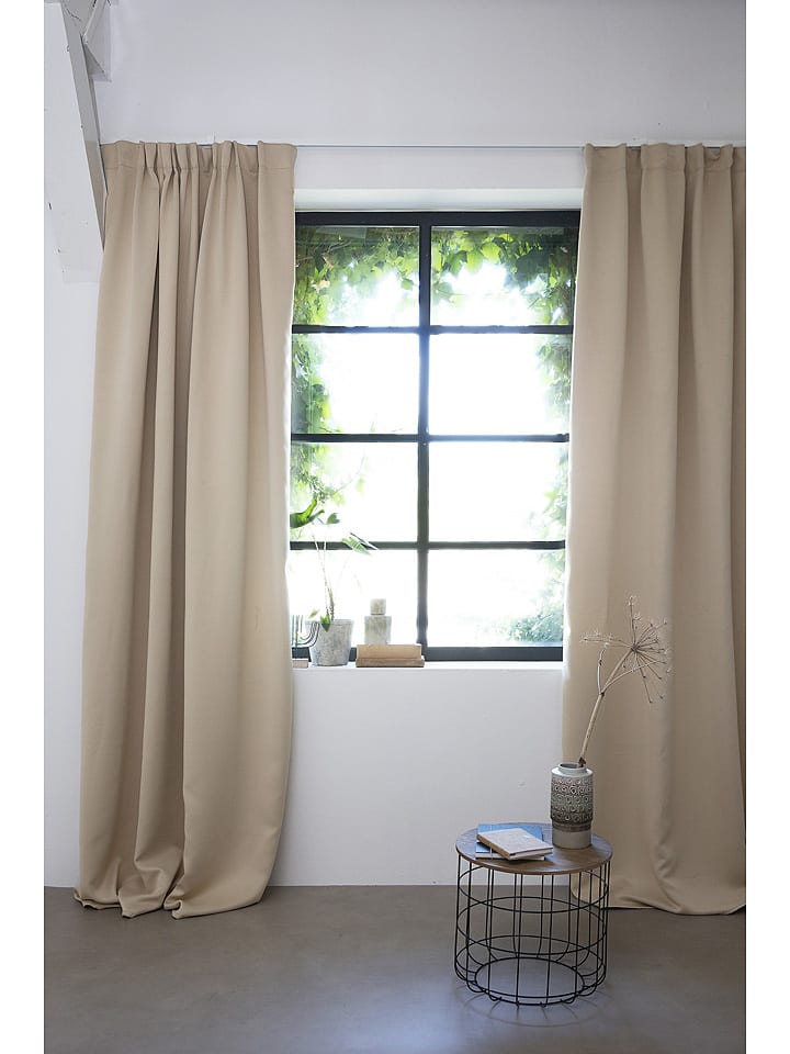 Lifa Living Vorhang in Beige günstig kaufen 150x250 cm