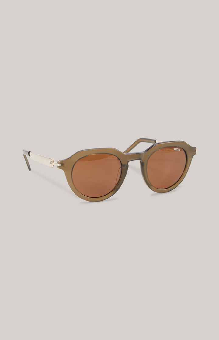 Sonnenbrille in Oliv/Braun
