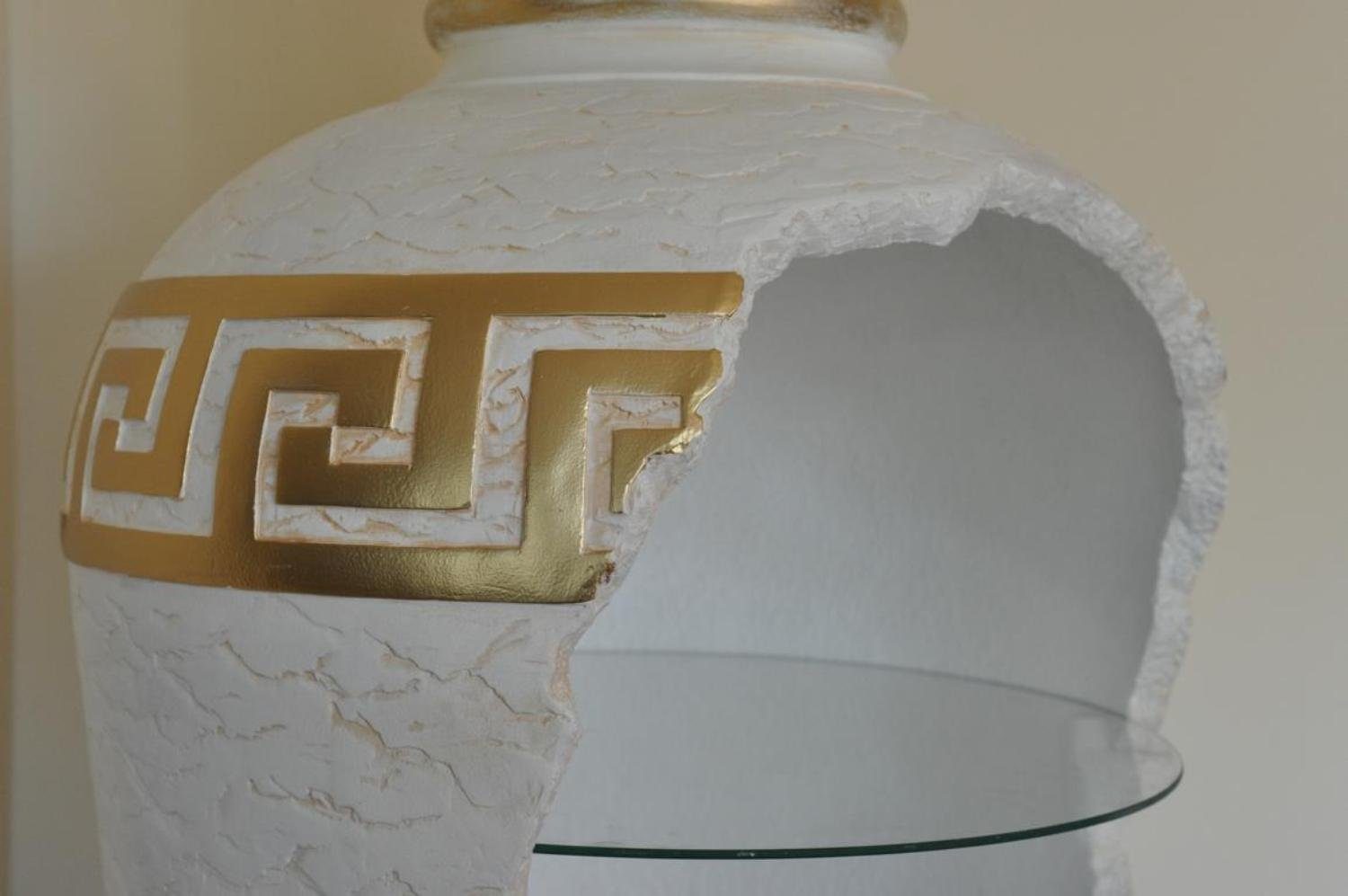 JVmoebel Skulptur xxl Medusa Antik Stil Vitrine Bar Boden Vase Schrank Vintrinen Säule