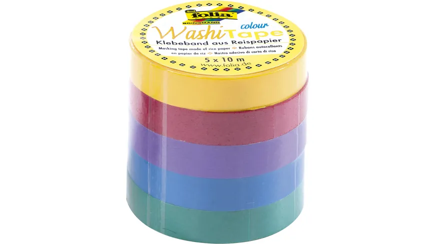 folia Washi-Tape 5er-Set basic 50 m