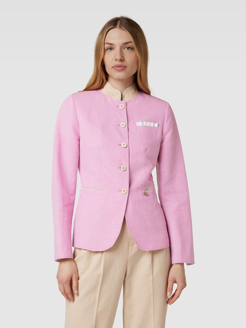 Blazer mit Stehkragen in rosé