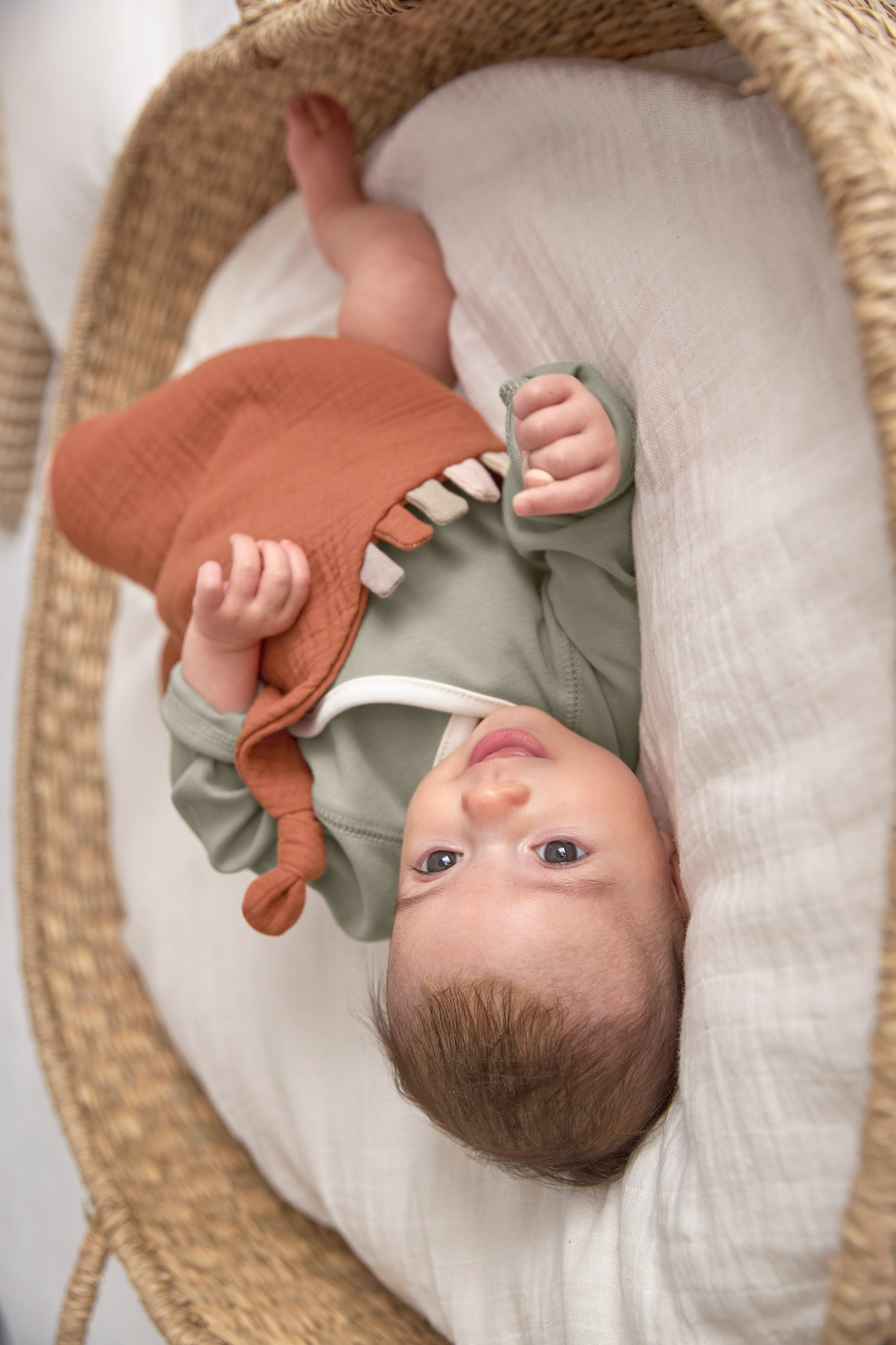 Baby Body (2er Set) langarm - Bio Baumwolle, Rosa Oliv