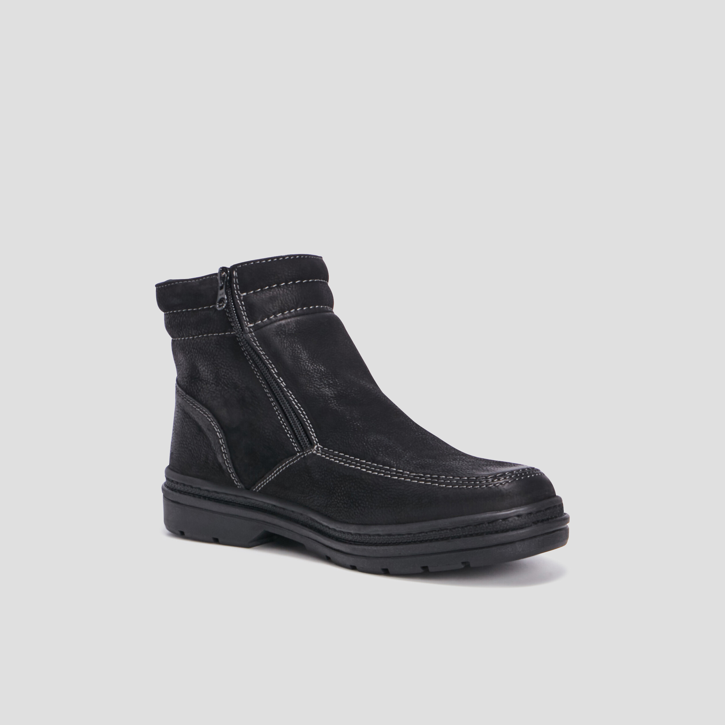 Bottines en cuir noir homme | La Halle