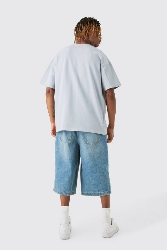 Tall Oversize T-Shirt mit Silikon-Print