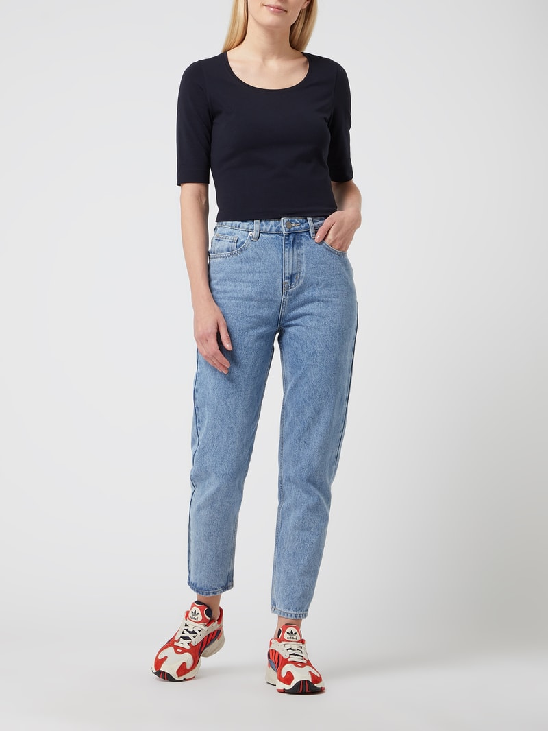 T-Shirt mit 1/2-Arm Modell 'Daily' in marineblau