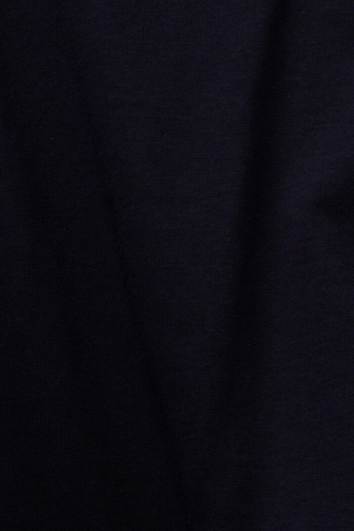 Ärmelloses Baumwoll-T-Shirt mit Blumenverzierung
