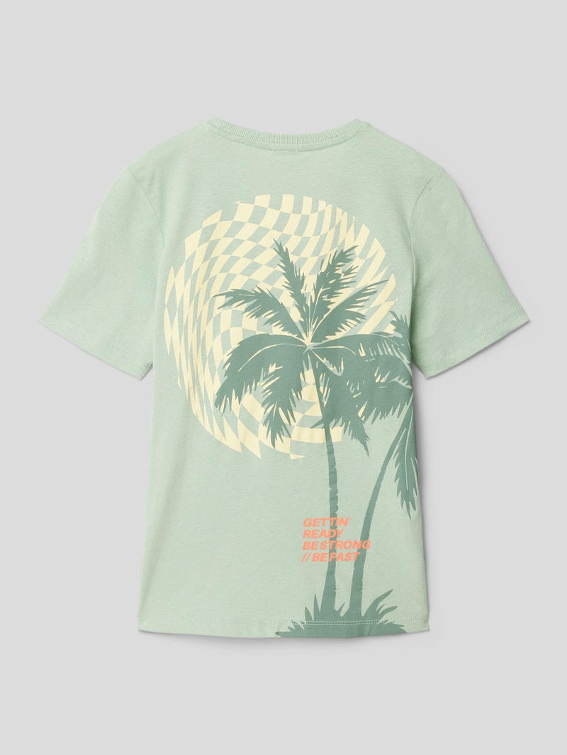 T-Shirt mit Motiv-Print in lindgrün