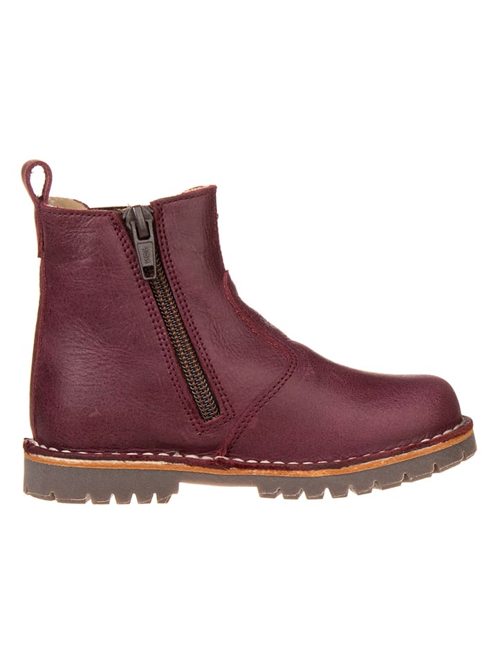POM POM Leder-Chelsea-Boots in Bordeaux günstig kaufen