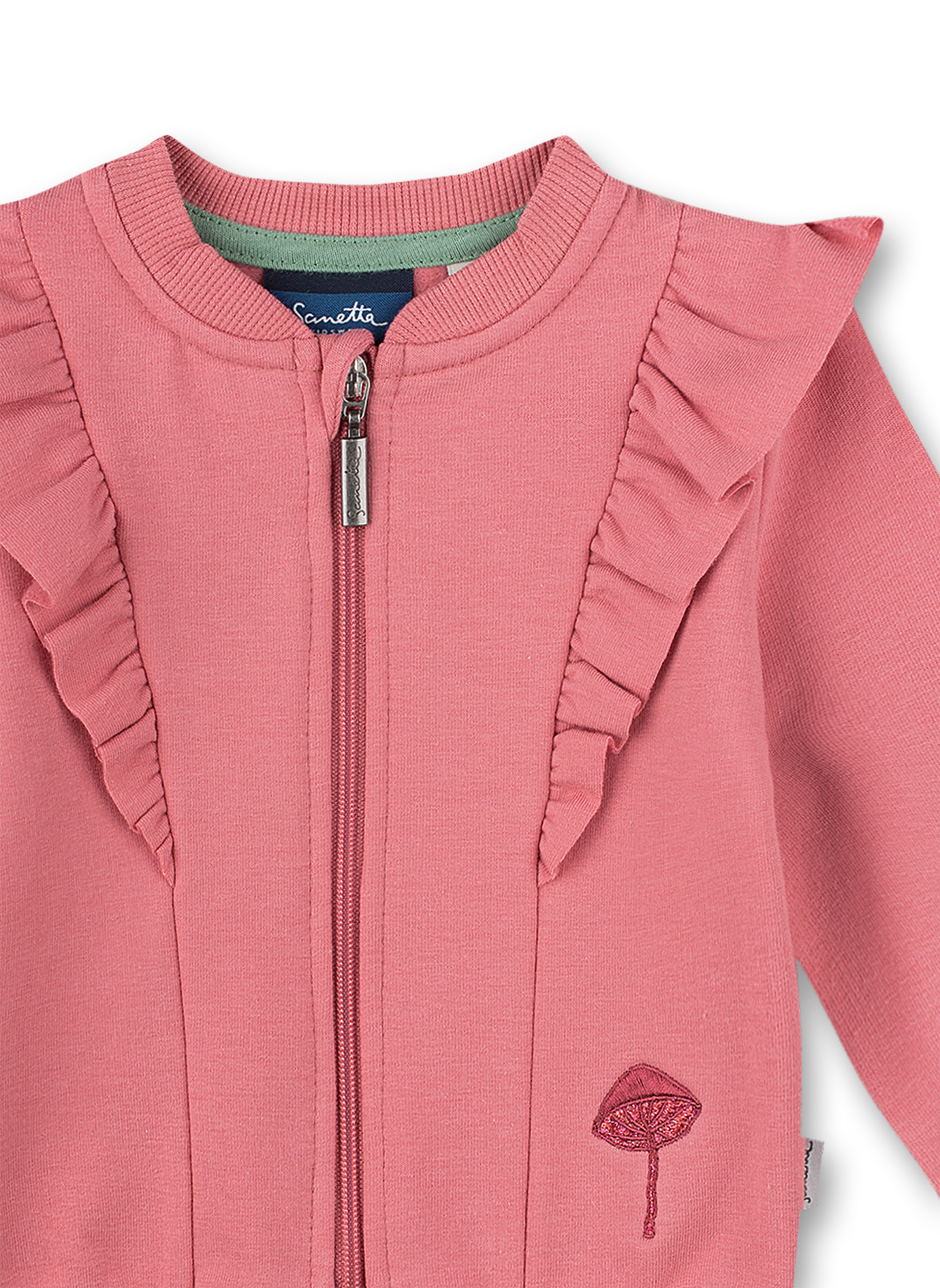 Mädchen-Sweatjacke Pink Mushrooms