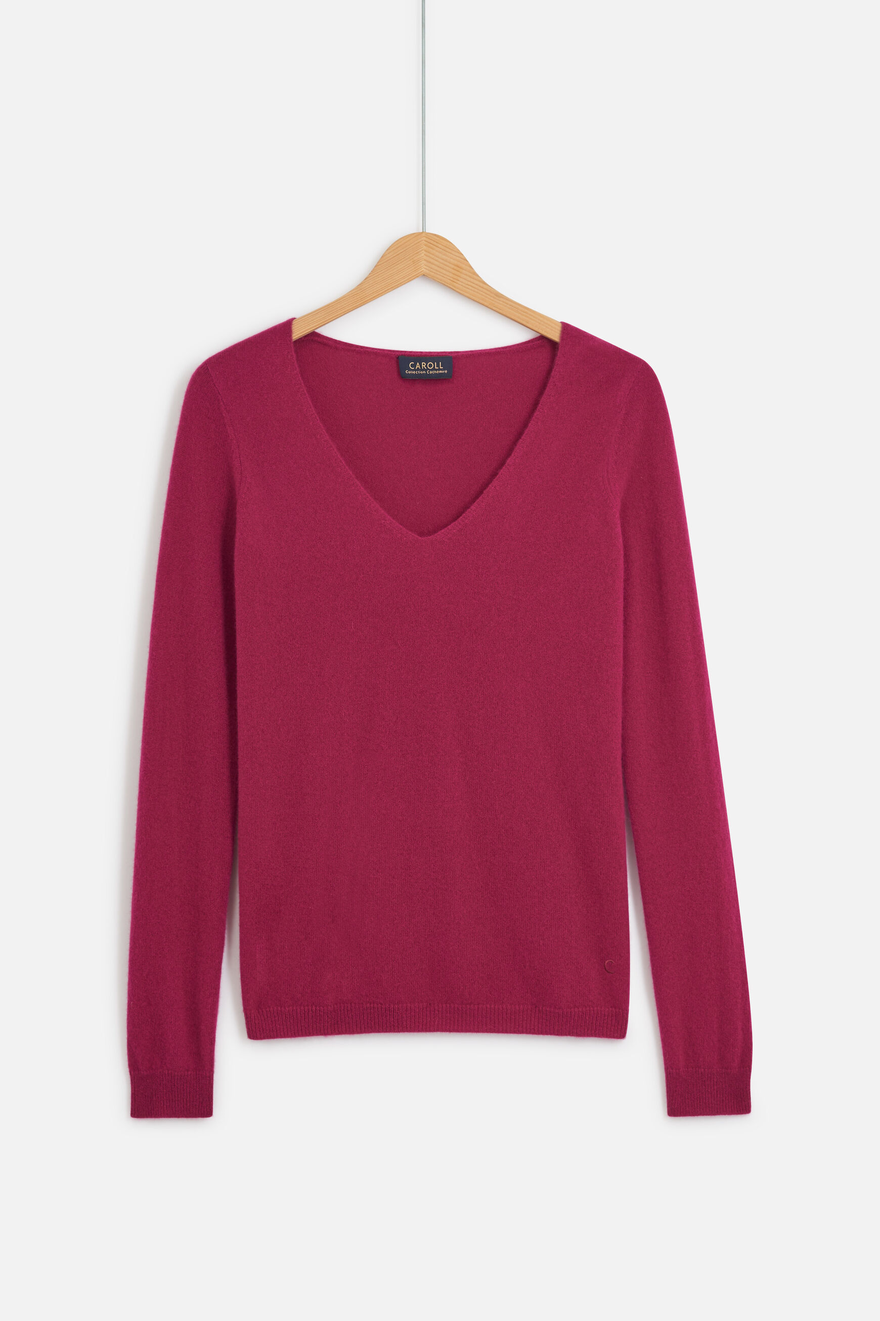pull eva 100% cachemire rose cerise femme