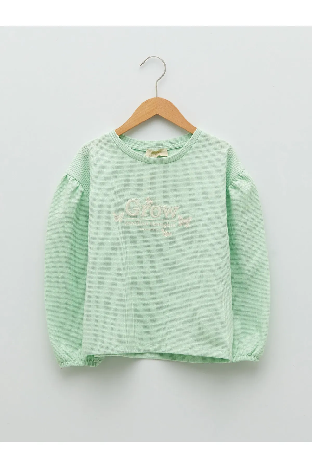 LC Waikiki  Langarm-Sweatshirt mit Rundhalsausschnitt und Stickerei für Mädchen
