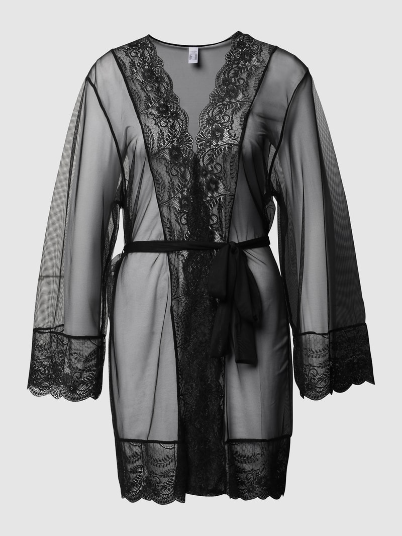 Kimono mit Stretch-Anteil in schwarz
