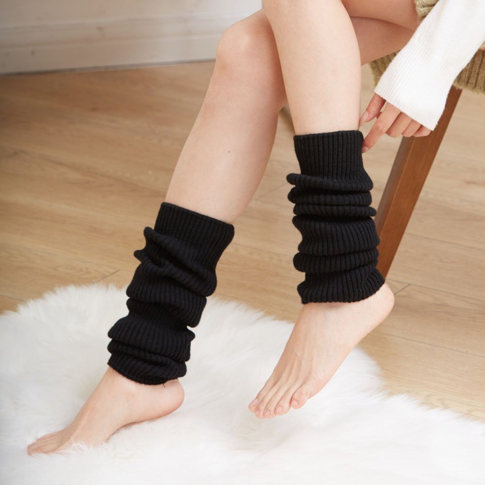 Sarfly Beinstulpen Damen Beinwärmer, 1 Paar Legwarmers Grobstrickstulpen Beinstulpen (2-St., Strümpfe Böhmischer Stil Winter Stiefel Boot Warmers Abdeckung) Socken Weihnachtssocken (Einheitsgröße)