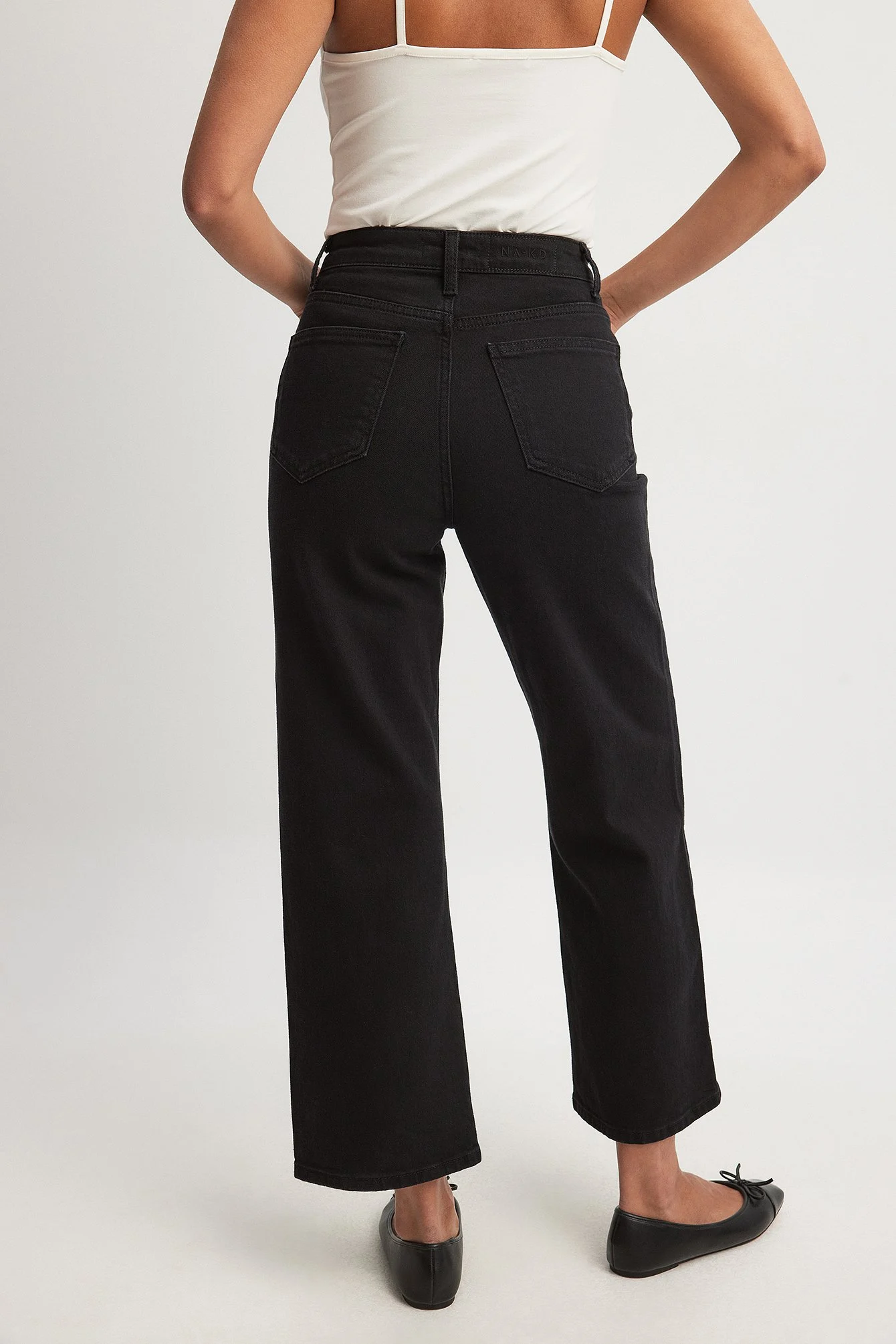 Hochgeschnittene Cropped-Jeans