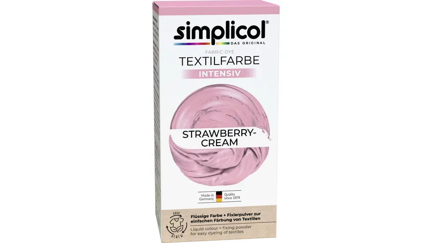 simplicol Textilfarbe intensiv Strawberry-Cream 150 ml