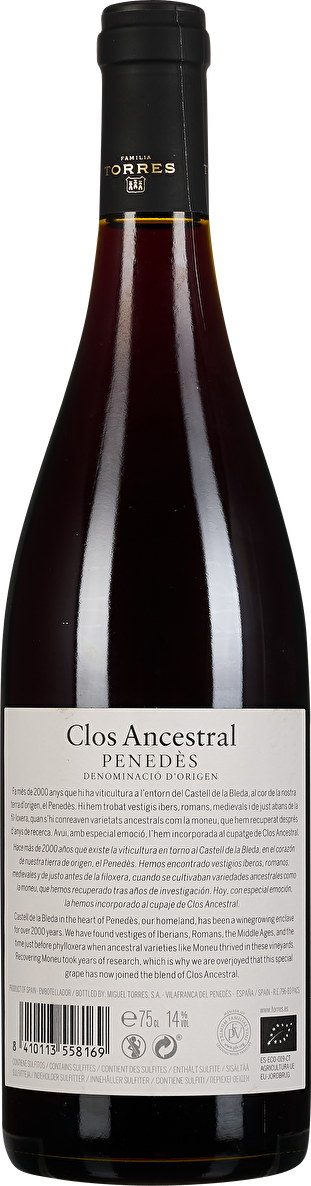 Familia Torres Clos Ancestral Penedès 2020
