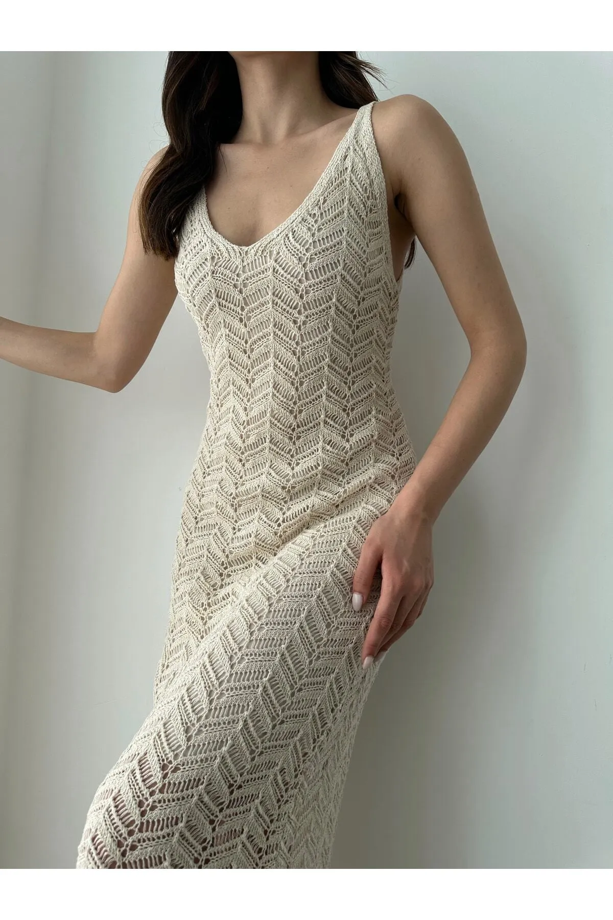 BEJNA  Kleid - Beige - A-Linie