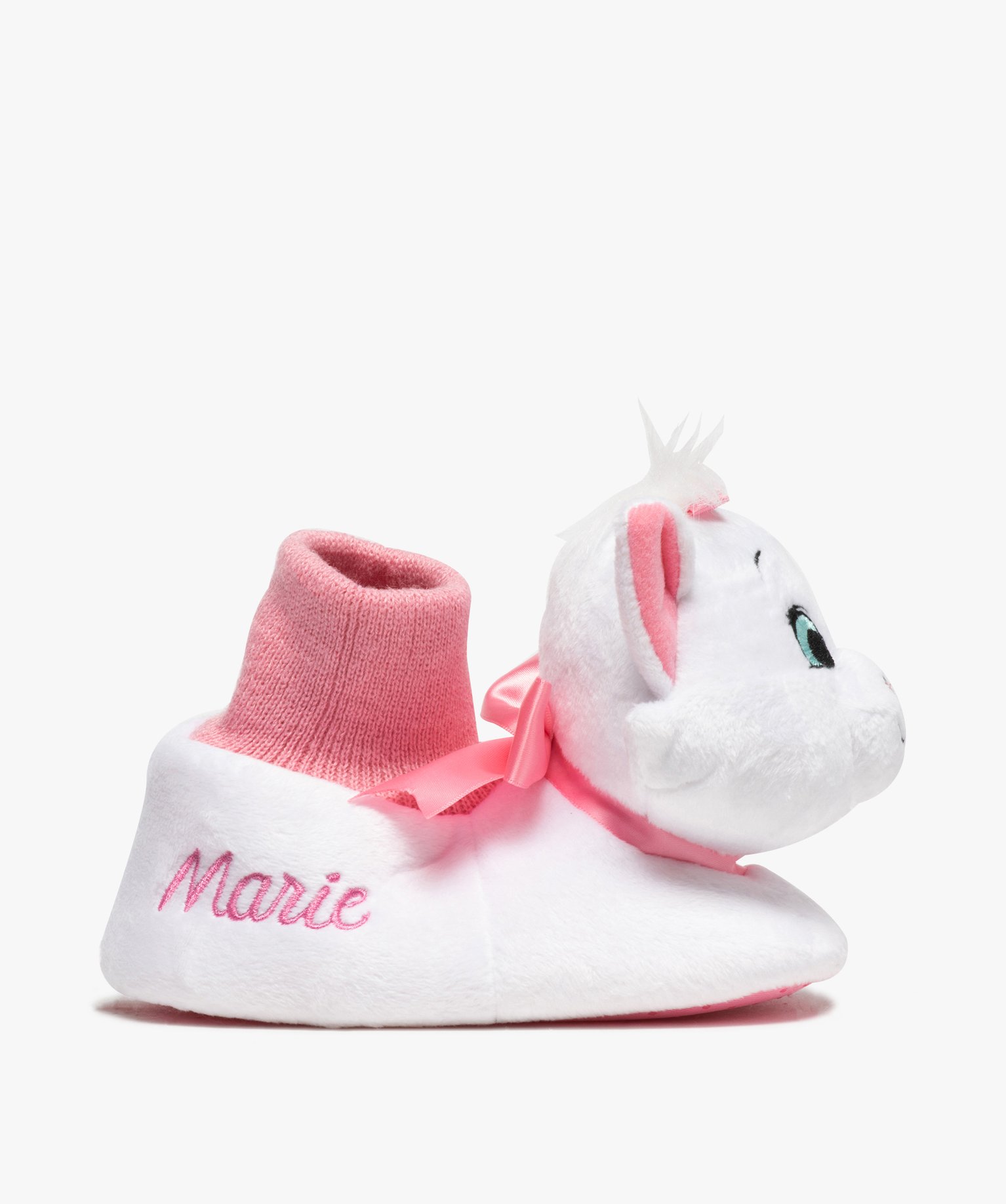 Chaussons fille peluche Marie – Les Aristochats blanc | GEMO