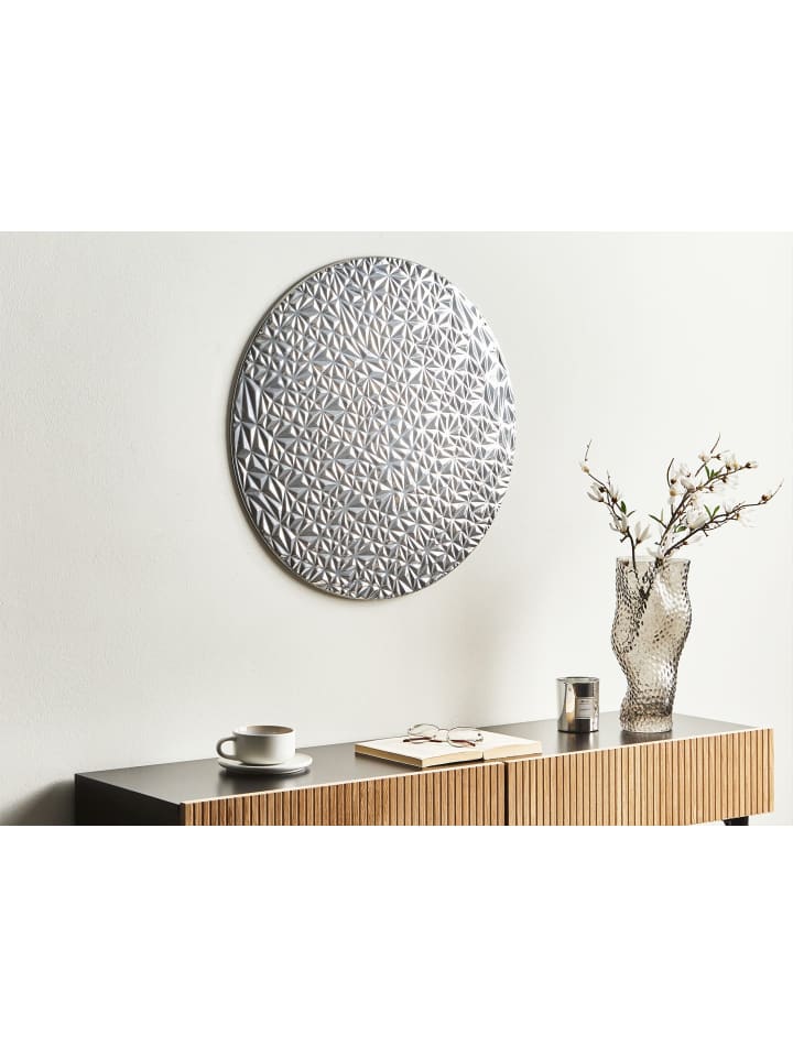Beliani Wandobjekt MOSCAVIDE in Silber - (W) 60 x (H) 60 x (L) 1 cm günstig kaufen onesize