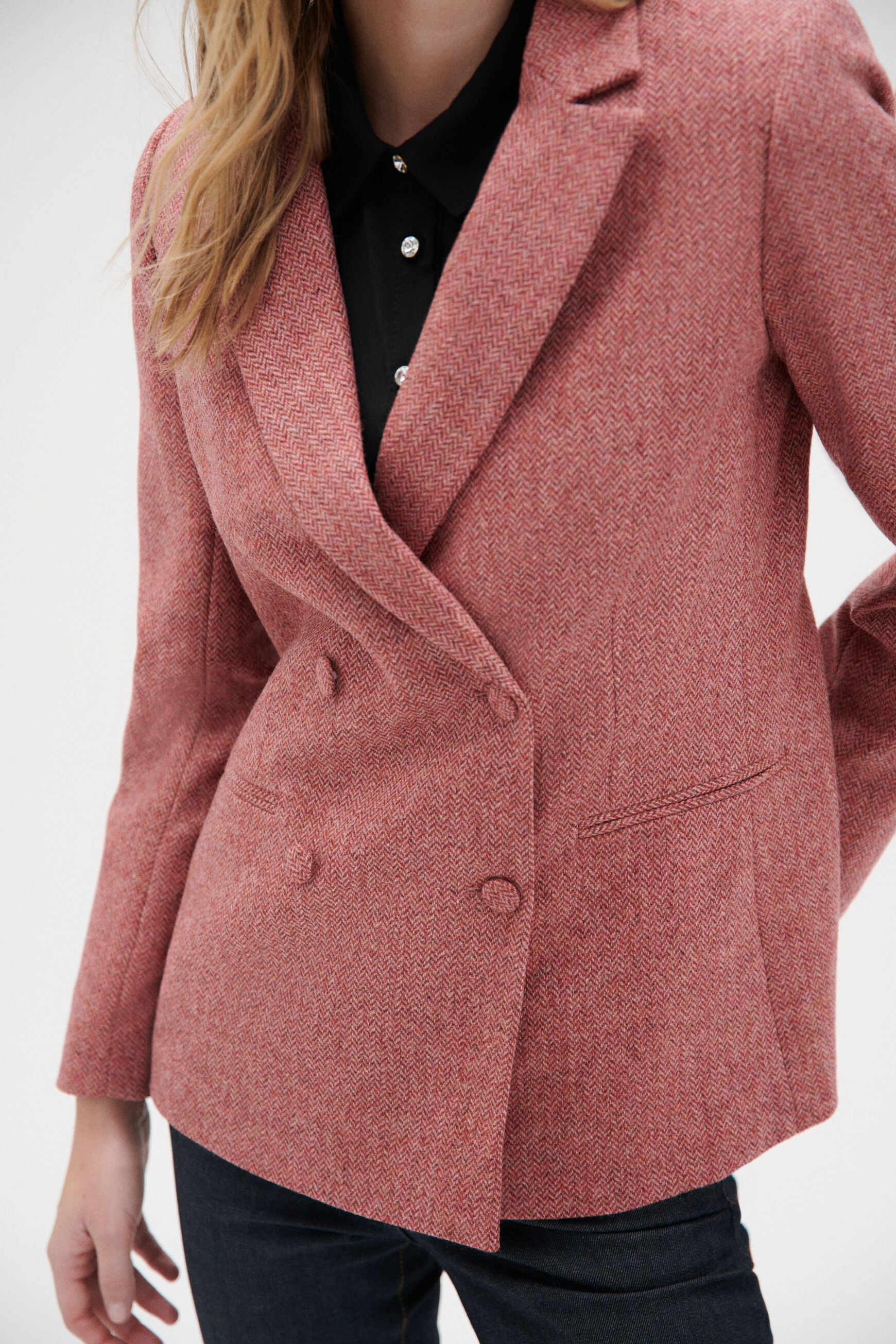 Blazer yelena rose clair femme