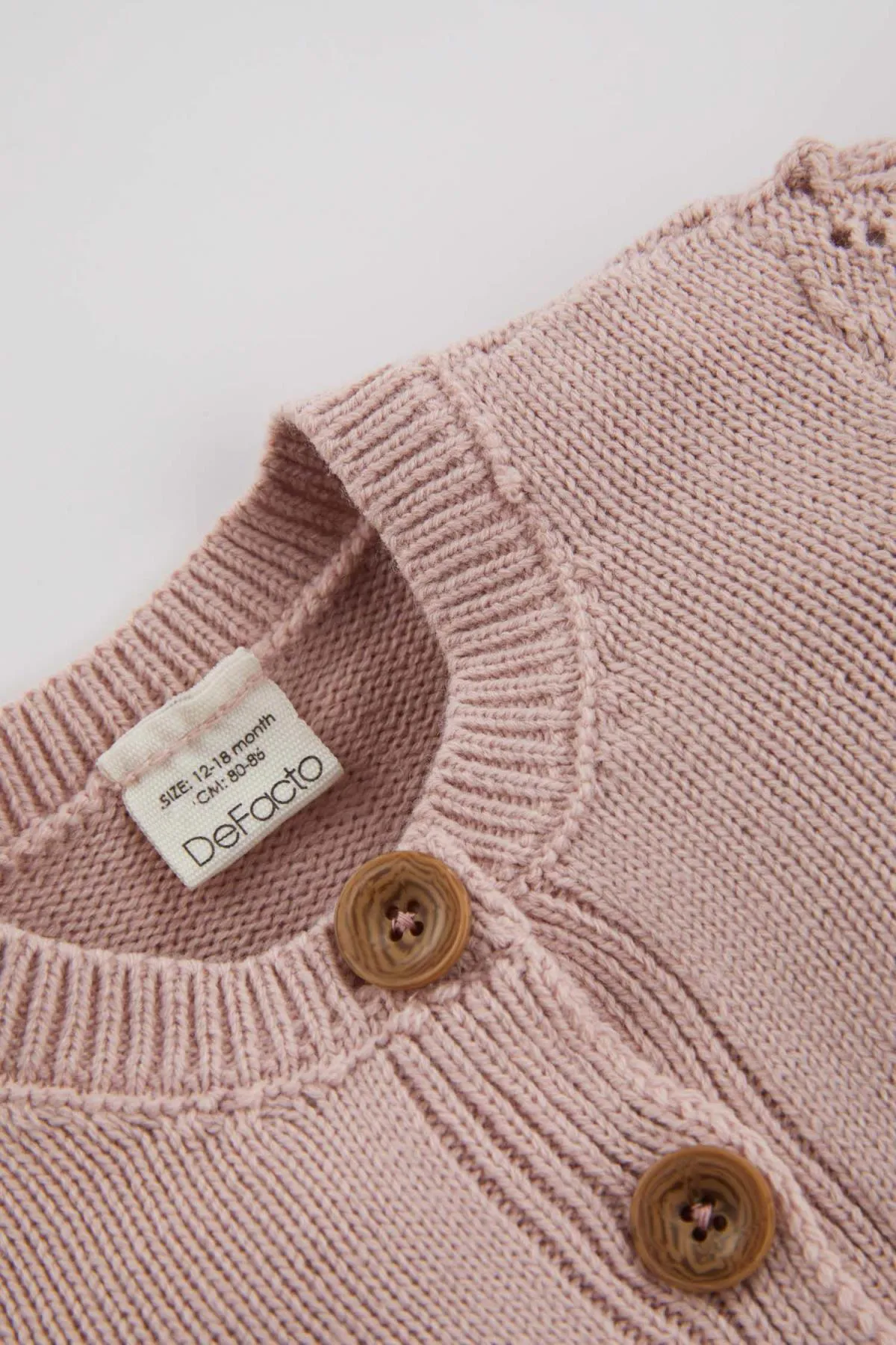 DeFacto  Baby-Strickjacke mit Rundhalsausschnitt für Mädchen
