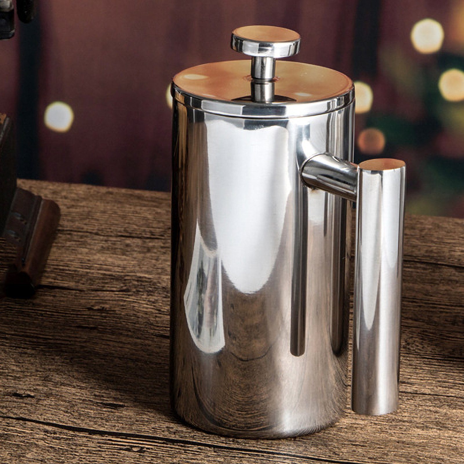 Tidyard French Press Kanne Edelstahl doppelwandig isolierte Kaffeemaschine Topf, 0.35l Kaffeekanne