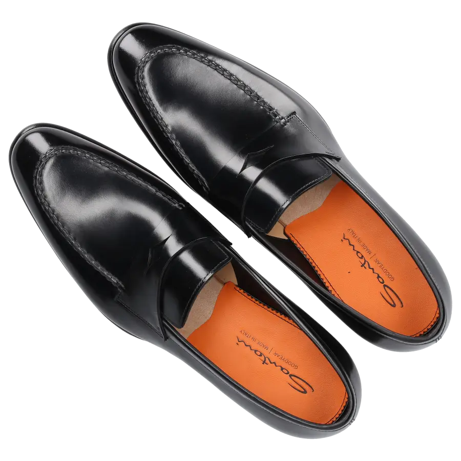 Santoni - Loafer 18740 Kalbsleder - schwarz